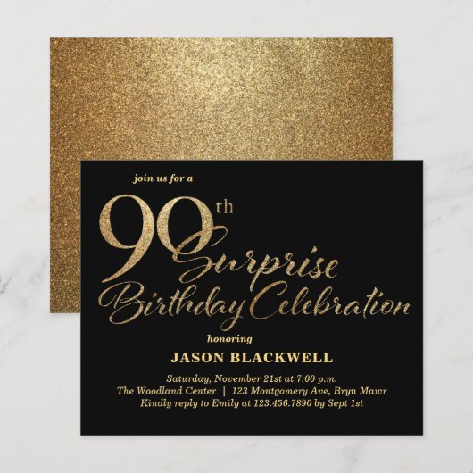 Budget Überraschung 90. Geburtstagsfeier (Vorne/Hinten)