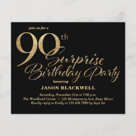 Budget Überraschung 90. Geburtstagsparty Einladung