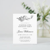 BUDGET Überraschung Golf 30. Geburtstag Einladung (Stehend Vorderseite)