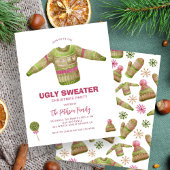 Budget Ugly Sweater Weihnachts-Party Einladung