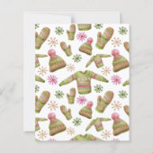 Budget Ugly Sweater Weihnachts-Party Einladung (Rückseite)