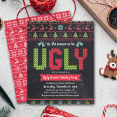Budget Ugly Sweater Weihnachtsbrett Einladung