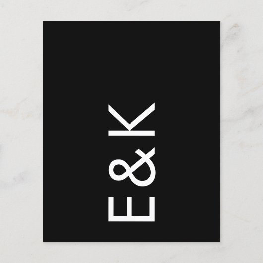 Budget Ultramoderne, fette Monogramm einfache Hoch Flyer (Hinten)