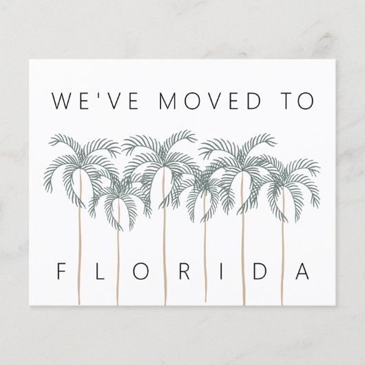 Budget Umzug nach Florida Palm Trees Neue Adresska (Vorderseite)