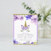 Budget Unicorn Girl Lila Birthday Party (Stehend Vorderseite)