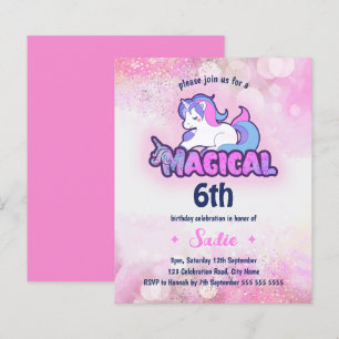 Budget Unicorn Magical jedes Alter 6. Geburtstag