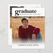 Budget Unique Grad 2 Foto Abschluss Ankündigung (Vorne/Hinten)