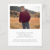 Budget Unique Grad 2 Foto Abschluss Ankündigung (Rückseite)