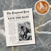 Budget Unique Wedding Newspaper Save the Date