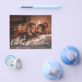 Budget Unser erstes Weihnachtsbüffel Karo Foto Flyer (Einzeln)