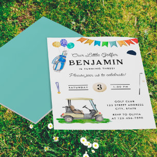 Budget Unser Kleiner Golfer Blau Kinder-Golf-Gebur Flyer