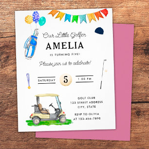 Budget Unser Kleiner Golfer Pink Kinder Golf Gebur Flyer