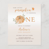 Budget Unser kleiner Pumpkin Fall 1. Geburtstag (Vorderseite)