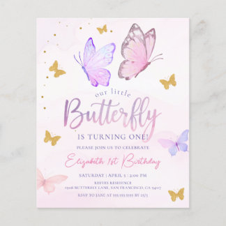 Budget Unser kleiner Schmetterling Pink Lila Gebur