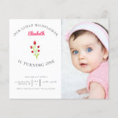 Budget Unser kleines Wildblume 1. Geburtstag Foto (Vorderseite)