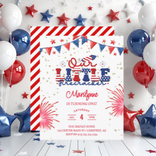 Budget Unsere kleine Firecracker Geburtstagseinlad