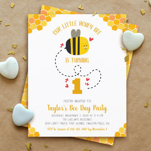 Budget Unsere kleine Honey Bee Birthday Einladung