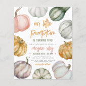 Budget Unsere kleine Pumpkin Niedlich Boho Geburts (Vorderseite)