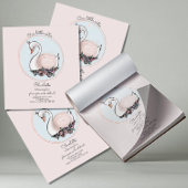 BUDGET Unsere kleine Süsse Rosa Schwan Einladung Notizblock