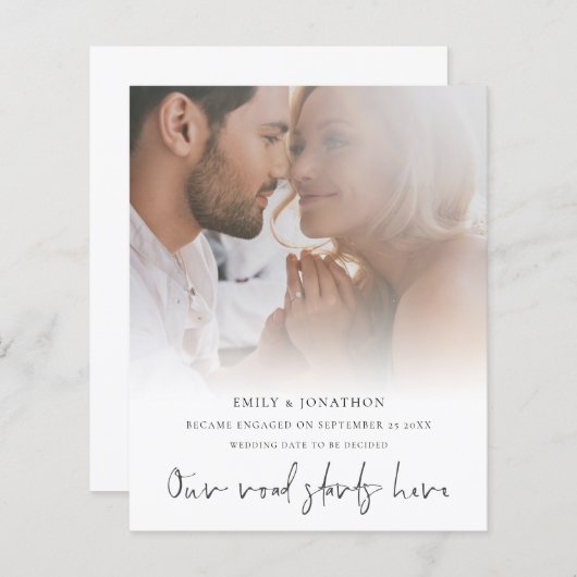 Budget Unsere Straße beginnt hier Foto Verlobung (Vorne/Hinten)