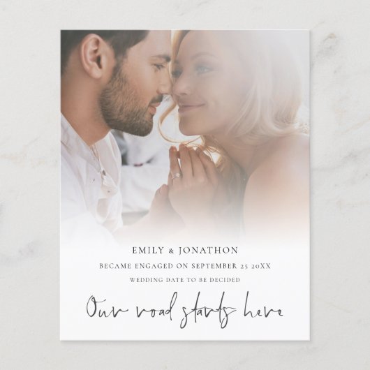 Budget Unsere Straße beginnt hier Foto Verlobung (Vorderseite)