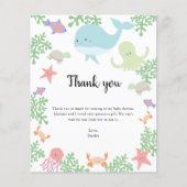 Budget unter der Sea Baby Shower Danke Kawaii (Vorderseite)
