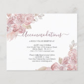 Budget Unterkünfte Karte Bohemisch Rosa Blütenflor (Vorderseite)