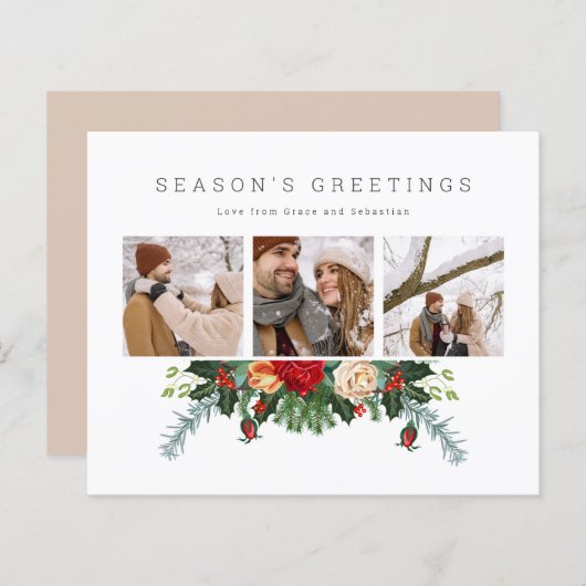 BUDGET Urlaub Winter Botanisches Foto Personalisie (Vorne/Hinten)