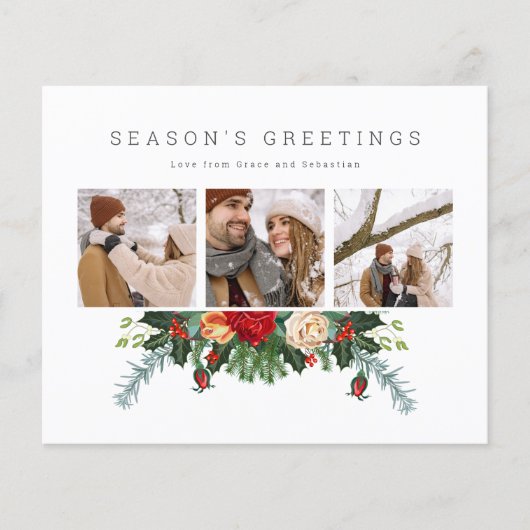 BUDGET Urlaub Winter Botanisches Foto Personalisie (Vorderseite)