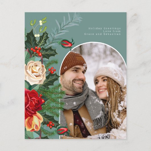 BUDGET Urlaub Winter Botanisches Foto Personalisie (Vorderseite)