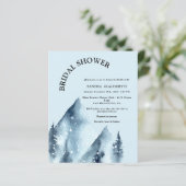 Budget Urlaub Winter Bridal Dusche Einladung (Stehend Vorderseite)