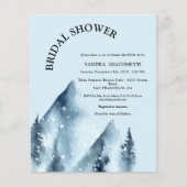 Budget Urlaub Winter Bridal Dusche Einladung (Vorderseite)