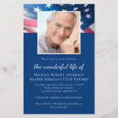 Budget US Flag Veteran Memorial Service Einladung (Vorderseite)