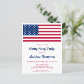 Budget USA Flag Militärsoldat geht weg Party (Stehend Vorderseite)