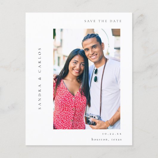 Budget V MOD 2 Einfaches Foto Save the Date (Vorderseite)