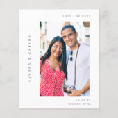 Budget V MOD 2 Einfaches Foto Save the Date Flyer (Vorne)