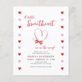 Budget Valentines sweetheart baby shower invite Flyer (Vorne)