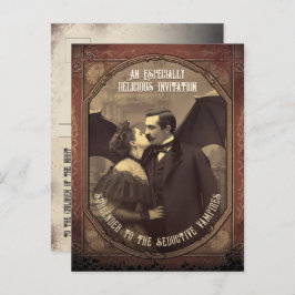 Budget Vampire Kiss Vintag Halloween Einladung