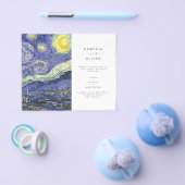 BUDGET Van Gough Starry Night Wedite Einladung QR Flyer (Einzeln)
