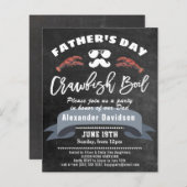 BUDGET Vatertag Chalk Crawfish Boil Einladung (Vorne/Hinten)