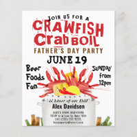 BUDGET Vatertag Foto Crawfish Boil Einladung