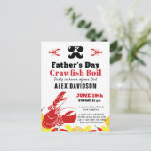 BUDGET Vatertag Foto Crawfish Boil Einladung Postkarte (Stehend Vorderseite)