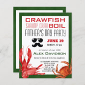 BUDGET Vatertag Foto Meeresfrüchte Party Einladung (Vorne/Hinten)