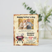 BUDGET Vatertag Foto Vintage GRILLEN einladen (Stehend Vorderseite)