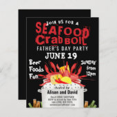 BUDGET Vatertag Seafood Boil Party Einladung (Vorne/Hinten)