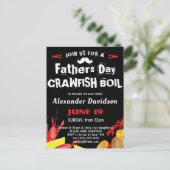 BUDGET VATHER'S DAY Crawfish Boil Einladung Postkarte (Stehend Vorderseite)