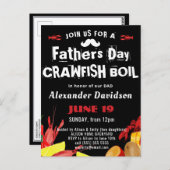 BUDGET VATHER'S DAY Crawfish Boil Einladung Postkarte (Vorne/Hinten)