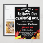 BUDGET VATHER'S DAY Foto Crawfish Boil Einladung Postkarte (Vorne/Hinten)
