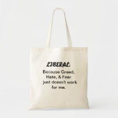 Budget-veranschlagte Tasche mit liberalem Slogan (Vorne)