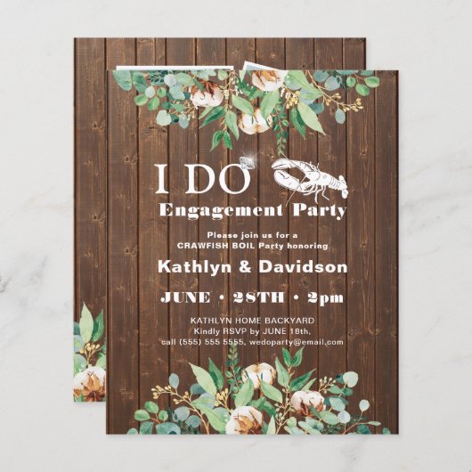 BUDGET Verlobung Foto Crawfish Boil Party laden (Vorne/Hinten)